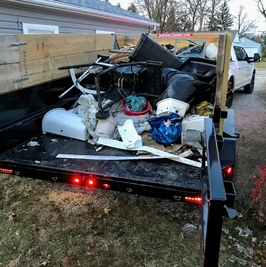 Roll-off dumpster delivered to a residential driveway in Burke